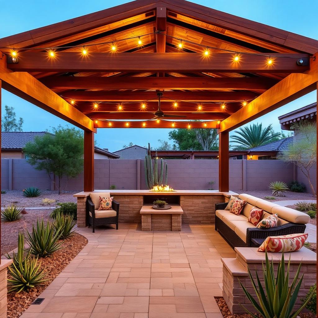 Pergola and entertainment patio Marana Arizona