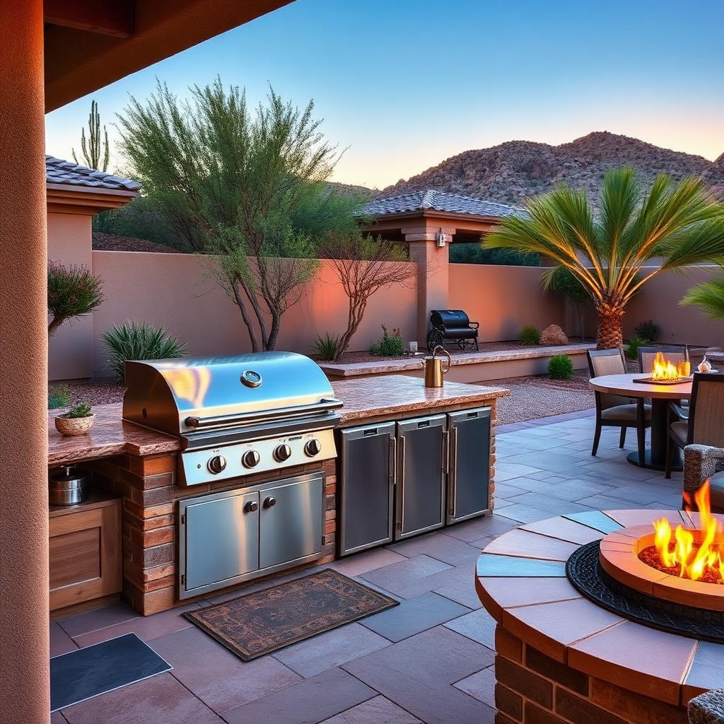 Luxury outdoor kitchen area Sahuarita AZ